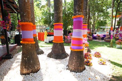 Floral detail and Lounge — Mehendi decor — St. Regis
